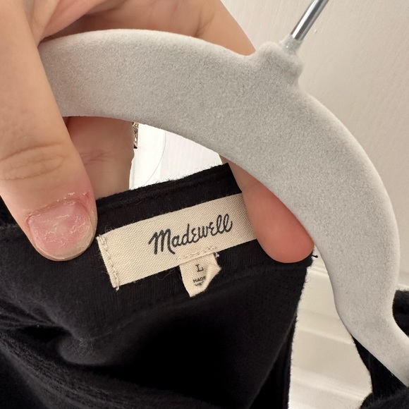 Madewell Black Tie Strap Tank Top, Size Large - Picture 3 of 5